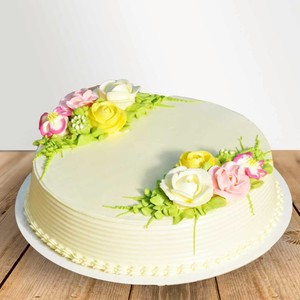 Classic Minimal Flower Cake A